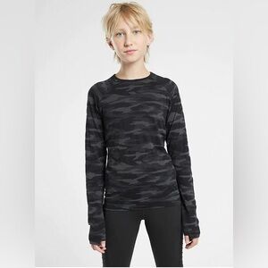 Athleta Girl Power Up Camo Long Sleeve Shirt